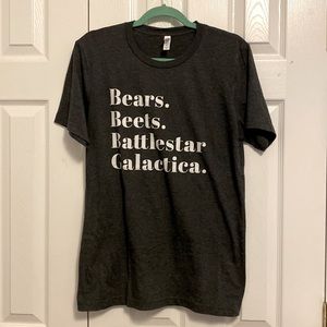 The office tshirt Bears Beets Battlestar Galactica
